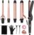 Ufree 5 in 1 Curling Iron with Interchangeable Ceramic Barrels (0.35″-1.25″), Curling Wand Set with Flat Iron Hair Straightener, Professional Instant Heat Up, Dual Voltage Hair Curler, Women Gifts