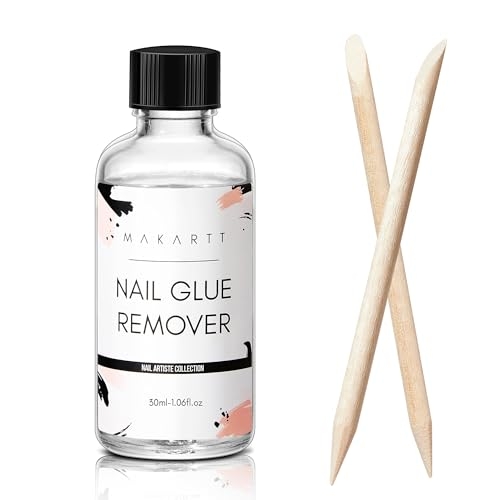 Makartt Nail Glue Remover for Press on Nails – 30ML Press On Nail Remover Easy Removal Debonder for Glue on Nail Tips,Non-Acetone Nail Polish Remover