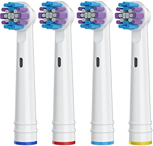 Replacement Toothbrush Heads for Oral-B, 4 Pack Replacement Heads Compatible with Oral B Braun Electric Toothbrush (4 Pack)