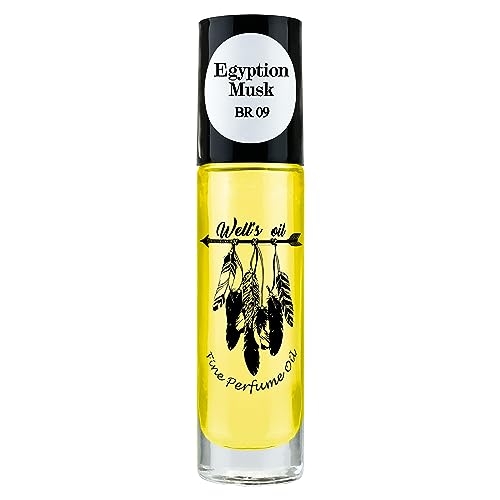 Well’s Oil Roll-On Perfume Oil (Inspired by Egyptian Musk) | Warm & Musk Notes | Long-Lasting | Paraben-Free | 0.33 Fl Oz / 10 ml