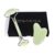 Jade Roller and Gua Sha Set – 100% Natural Jade Stone Face Roller, Dual Sided Massage Roller Stimulates Blood Flow, Relieves Stress, Reduces Signs of Aging, Travel Pouch Included, Gift Box