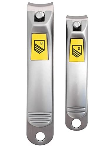 Nail Clippers Set – 2 Pack Stainless Steel Ingrown Toenail Tool, Professional Fingernail & Toenail Clippers for Thick Nails (Pedicure Nail Clippers)