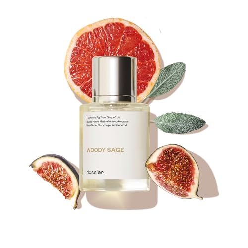 Dossier – Woody Sage – Eau de Parfum – Inspired by J.Malone’s Wood Sage & Sea Salt – Perfume Luxury – Pure Infused – Paraben-Free – Vegan – For Women Men Unisex – Fragrance 1.7 Fl oz (Spray 50ml)