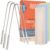 MasterMedi Tongue Scraper for Adults, 100% Stainless Steel Tongue Scrubber for Bad Breath, Easy to Use, Tongue Cleaner for Oral Care & Hygiene (Set of 3 (with Travel Case))