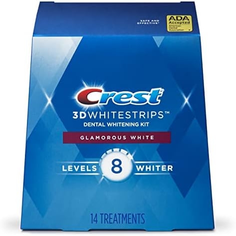 Crest 3D White Luxe Whitestrip Teeth Whitening Kit, Glamorous White, 14 Treatments( Each with 1 Upper/ 1 Lower), 28 Strips