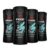 AXE Body Wash Apollo 4 Count for Long Lasting Freshness Sage & Cedarwood Men’s Body Wash with Odor-Busting Prebiotics 16 oz