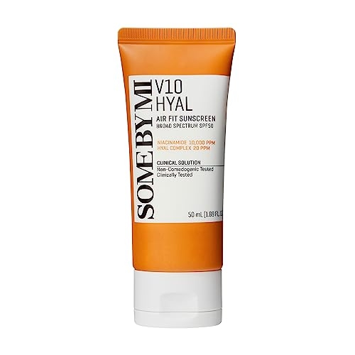 SOME BY MI V10 Hyal Air Fit Sunscreen – 1.69Oz, 50ml – Daily Moisturizing SPF 50 Korean Sunscreen for Face with UV Protection – No White Cast and Eye Irritation for Sensitive Skin – Korean Skin Care