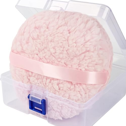 WSYUB Powder Puff, 6” Powder Puff for Body Powder,Body Powder Puff and Container, Body Powder Applicator,Oversize Dust Puffs for Women,Extra Large Powder Puffs for Face Powder