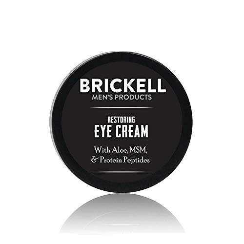 Brickell Men’s Restoring Under Eye Cream for Men, Natural and Organic Anti Aging Eye Balm To Reduce Puffiness, Wrinkles, Dark Circles, Crows Feet and Under Eye Bags, 0.5 Ounce, Unscented