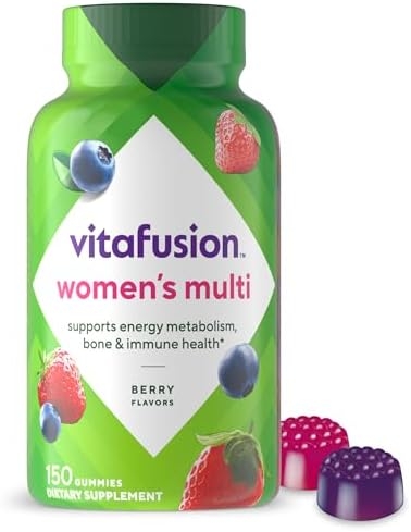 Vitafusion Womens Multivitamin Gummies, Berry Flavored Daily Vitamins for Women With Vitamins A,C,D,E,B-6 and B-12, America’s Number 1 Gummy Vitamin Brand, 75 Days Supply, 150 Count (Package May Vary)