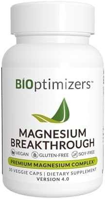 Magnesium Breakthrough Supplement 4.0 – Has 7 Forms of Magnesium: Glycinate, Malate, Citrate, and More – Natural Sleep and Brain Supplement – 30 Capsules