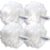 SHOWER BOUQUET Loofah Soft-White-Cloud Bath-Sponge XL-75g-Set 4 Pack, Extra Large Mesh Pouf for Men and Women – Exfoliate with Big Gentle Cleanse Scrubber in Beauty Bathing Accessories