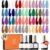 modelones 32 PCS Gel Nail Polish Set, 28 Colors Fall Winter Gel Polish with No Wipe Base Coat, Glitter & Glossy & Matte Top Coat Black Brown Red Purple Soak Off LED Nail Art Kit Salon at Home