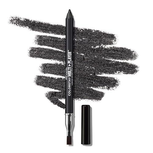 REVLON ColorStay Multiplayer Liquid-Glide Eyeliner Pencil, Makeup Stocking Stuffers for Women, Waterproof, Smudgeproof, 401 Checkmate, 0.03 oz
