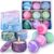 Bath Bombs Gift Set – 5 Large Fizzy Spa Bombs with 4 Scented Candles for Women – Moisturizing Bubble Bath with Essential Oils for Valentine’s, Birthday Gifts