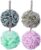 Loofah Bath Sponge Luffa Loofa Body Scrubber Soft Mesh Pouf Wash Puff Shower Puff Shower Ball Exfoliating Shower Sponge Pack of 4 (60g/pcs)