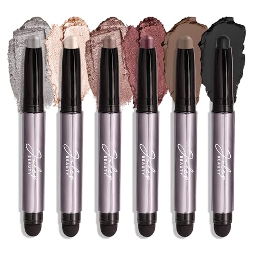 Julep Eyeshadow 101 Palette-Style Crème-to-Powder Waterproof Eyeshadow Sticks – Moonlight – Long-Lasting, Crease-Proof, 6 Piece Eyeshadow Set with Built-in Smudger