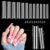 504 PCS No C Curve Clear Nail Tips for Acrylic Nails Professional, 3XL Extra Long, 12 Sizes Half Cover Straight Tapered Square French Fake Nail Tips for Nail Salons Home DIY