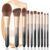 Natural Hair Makeup Brush Set Professional, Sable Makeup Brushes Set with Case, Natural Hair Brushes Makeup Set, Glitter Make up Brushes Set Professional, Natural Makeup Brushes – ORRA, Black