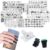 VNC 21 Pcs Nail Stamp Plates Set 16 Plate 2Stamper and 2 Scraper 1storage Bag Nails Art Stamping Plate Scraper Stamper Set Leaves Flowers Animal Nail Plate Template Image Plate Set