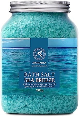 Bath Sea Salt 46 Oz – Sea Breeze Salt – Natural Bath Sea Salts – Best for Good Sleep – Relaxing – Calming – Body Care – Beauty – Aromatherapy