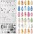 Whaline 6Pcs Preppy Nail Plates Stamping Set Heart Flower Butterfly Star Smiling Stamp Templates Groovy Nail Art Plates for DIY Print Manicure Salon Design Gift